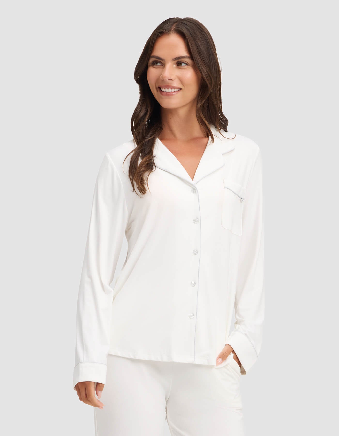 Women's Bamboo Stretch-Knit Long Sleeve Pajama Set - Quahog Bay Bedding