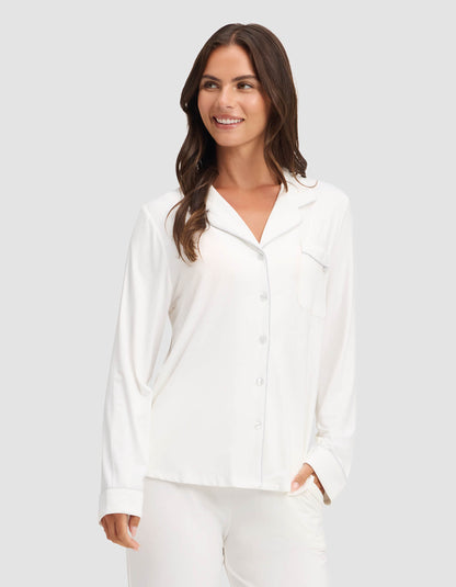 Women's Bamboo Stretch-Knit Long Sleeve Pajama Set - Quahog Bay Bedding