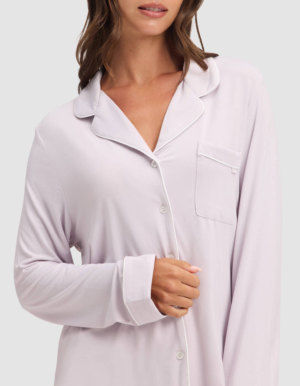 Women's Bamboo Stretch-Knit Long Sleeve Pajama Set - Quahog Bay Bedding