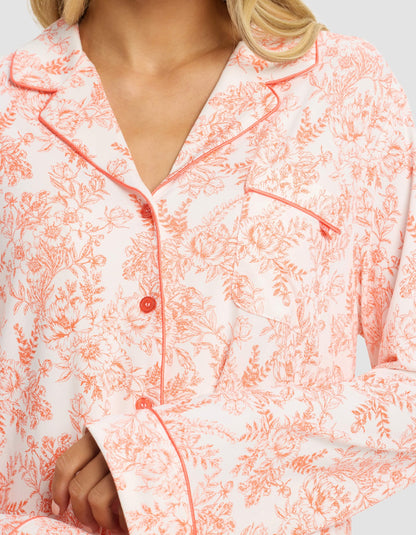 Women's Bamboo Stretch-Knit Long Sleeve Pajama Set - Quahog Bay Bedding