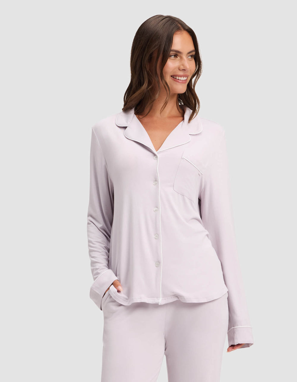Women's Bamboo Stretch-Knit Long Sleeve Pajama Set - Quahog Bay Bedding