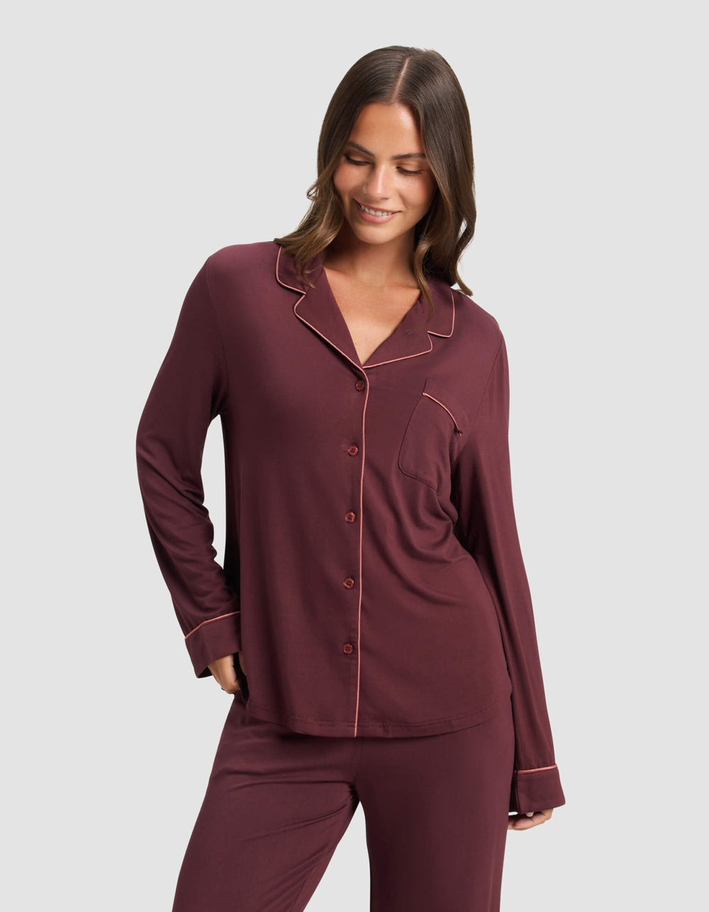 Women's Bamboo Stretch-Knit Long Sleeve Pajama Set - Quahog Bay Bedding