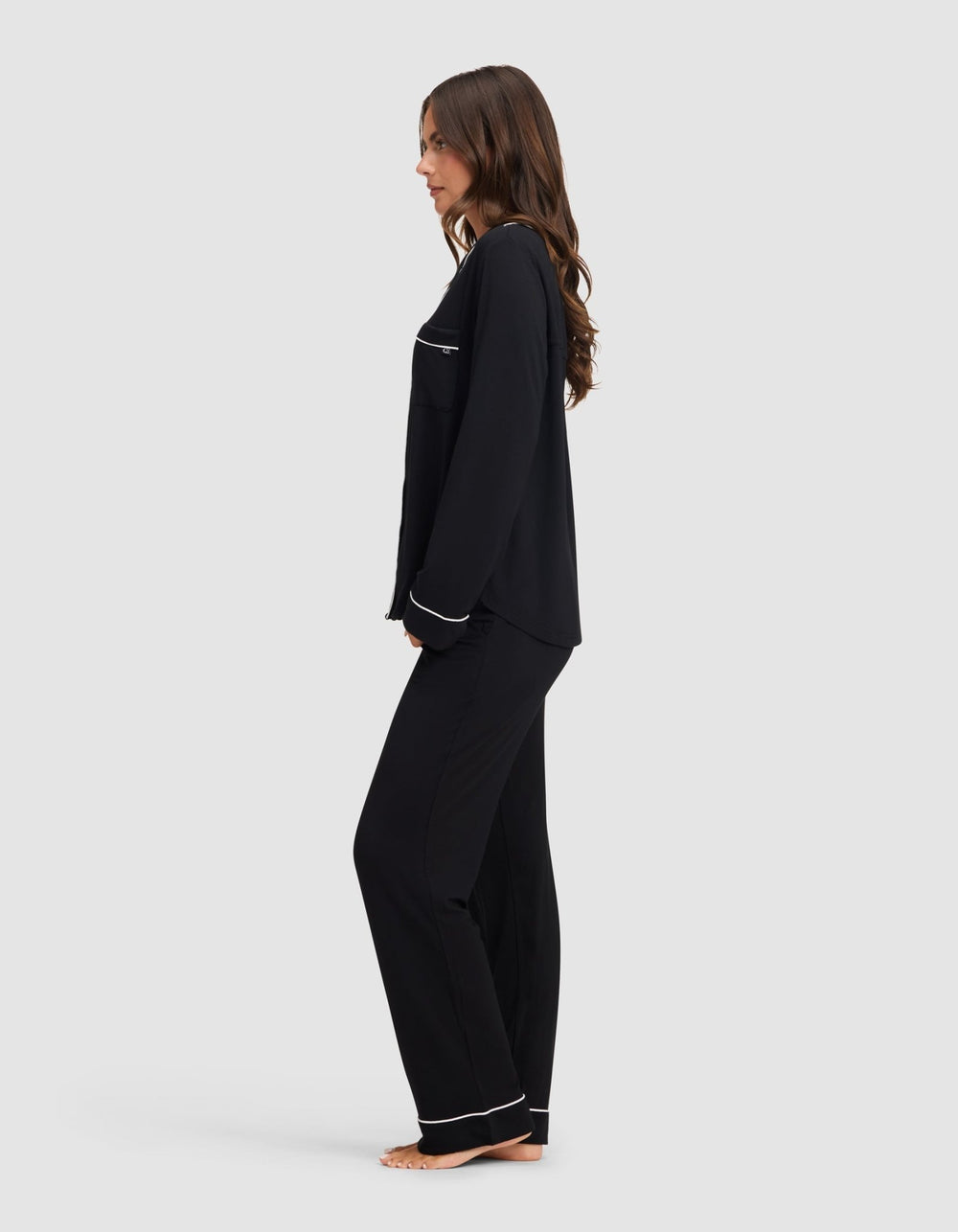 Women's Bamboo Stretch-Knit Long Sleeve Pajama Set - Quahog Bay Bedding