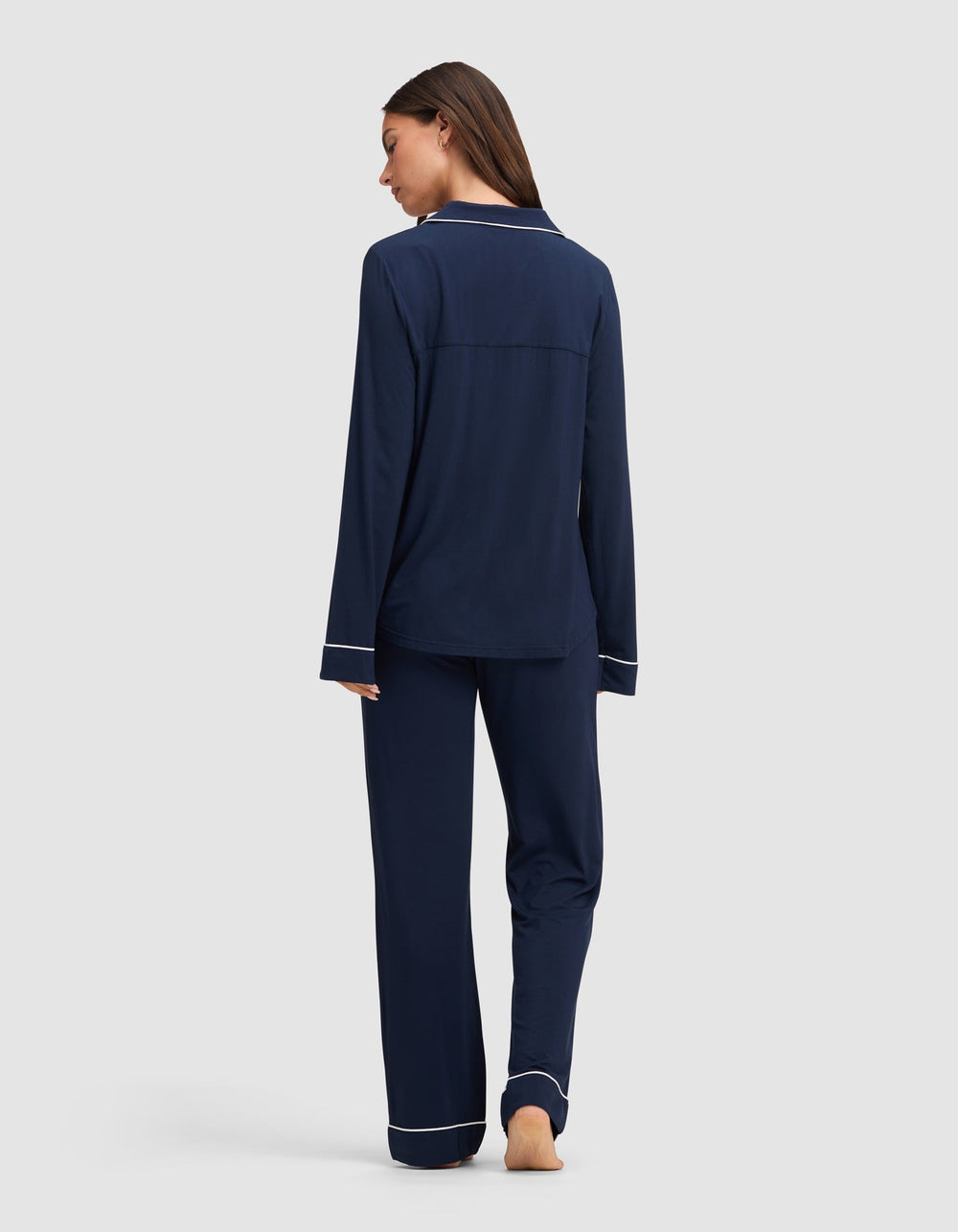 Women's Bamboo Stretch-Knit Long Sleeve Pajama Set - Quahog Bay Bedding