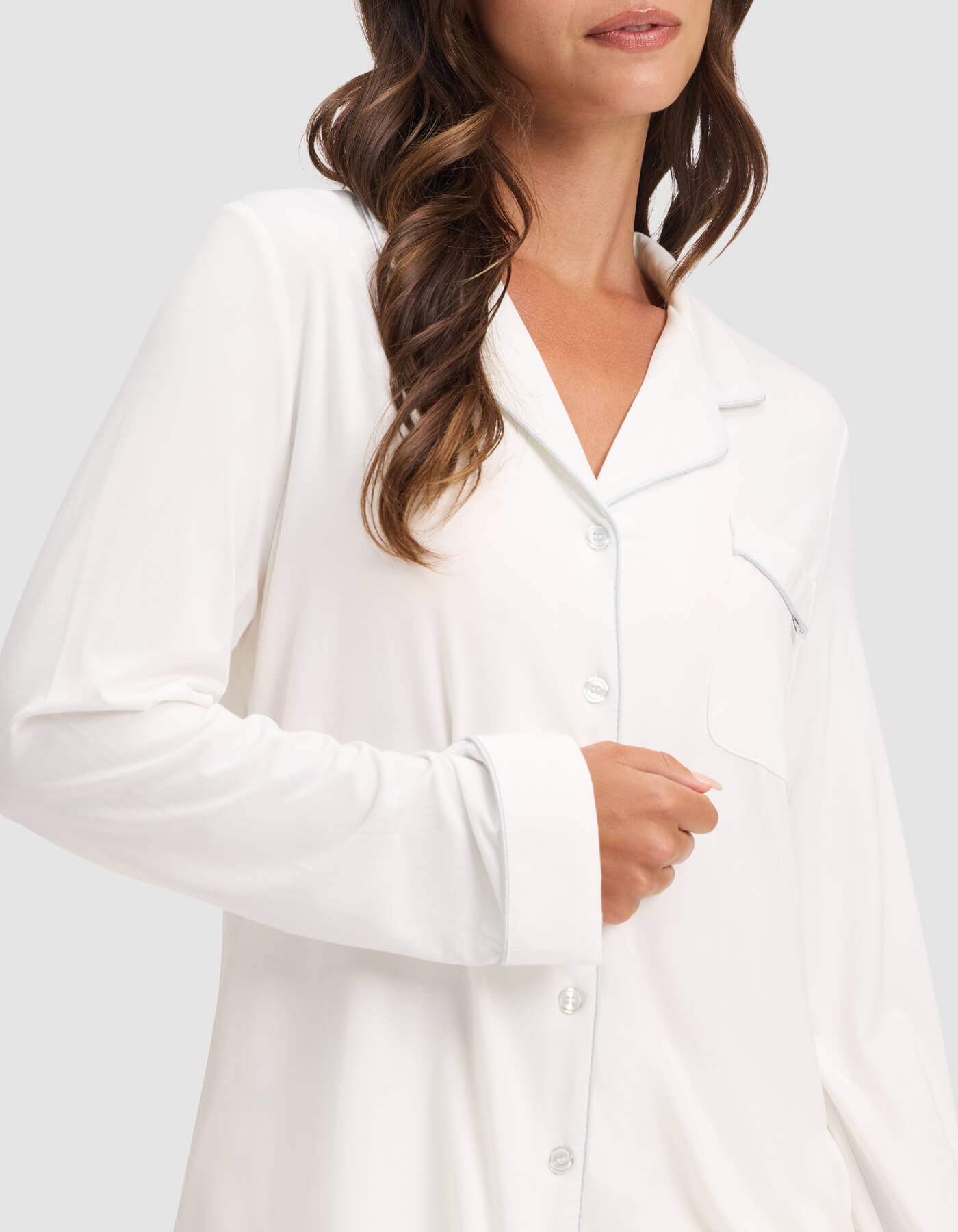 Women's Bamboo Stretch-Knit Long Sleeve Pajama Set - Quahog Bay Bedding