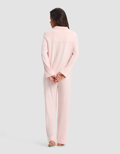 Women's Bamboo Stretch-Knit Long Sleeve Pajama Set - Quahog Bay Bedding