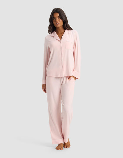 Women's Bamboo Stretch-Knit Long Sleeve Pajama Set - Quahog Bay Bedding