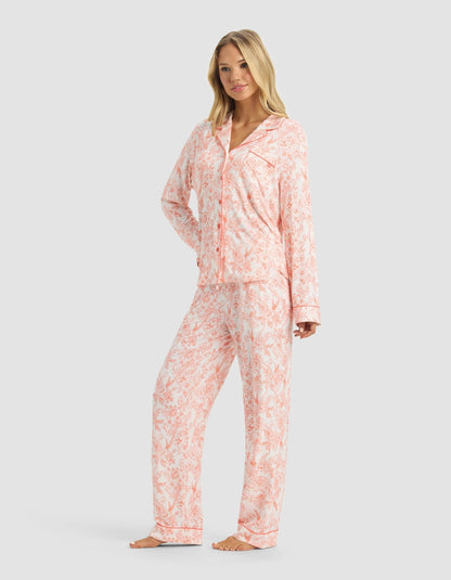 Women's Bamboo Stretch-Knit Long Sleeve Pajama Set - Quahog Bay Bedding