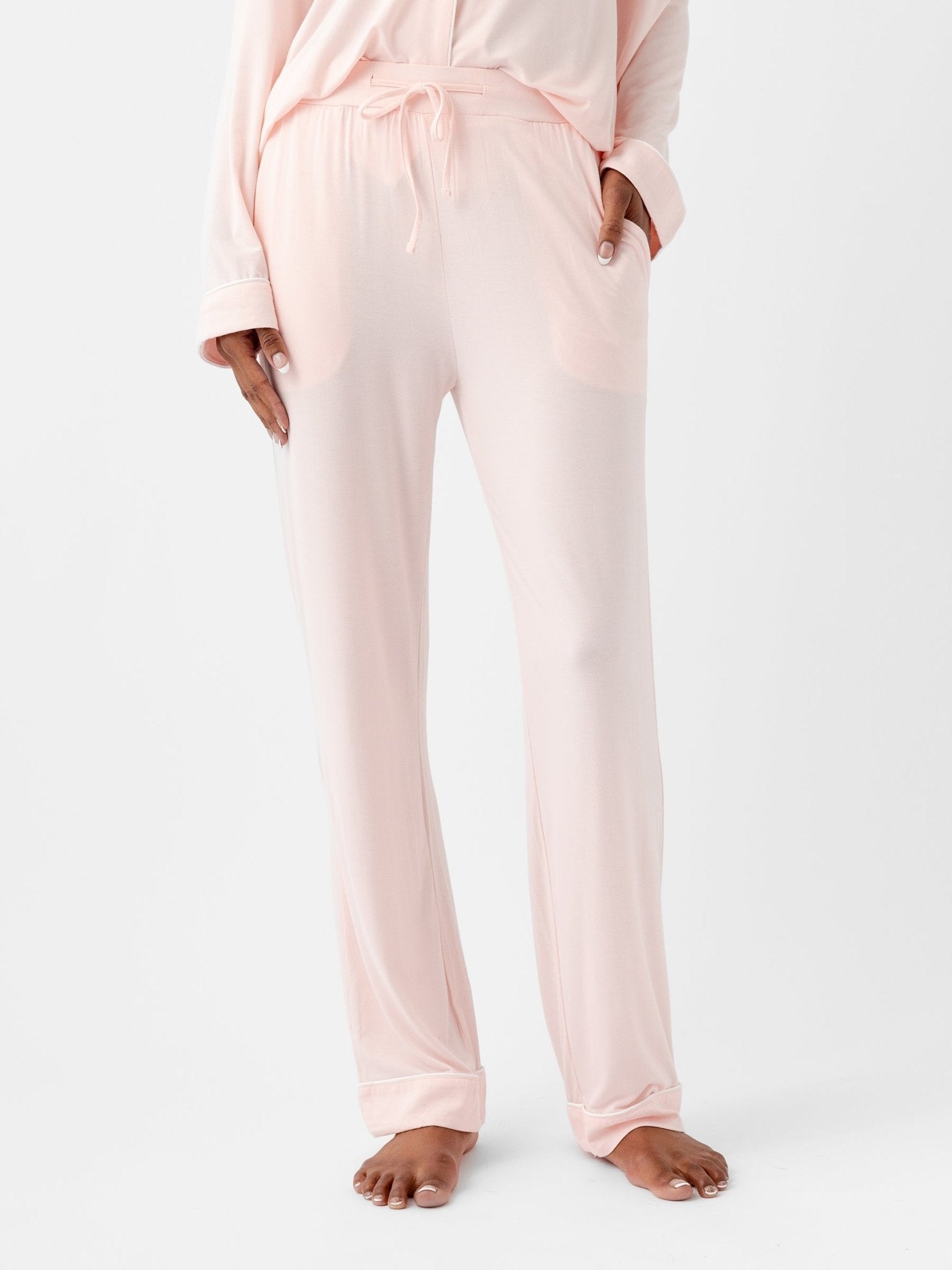 Women's Bamboo Stretch-Knit Long Sleeve Pajama Set TALL - Quahog Bay Bedding