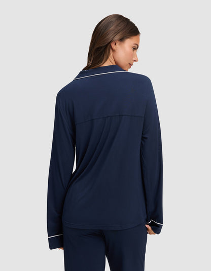 Women's Bamboo Stretch-Knit Long Sleeve Pajama Set TALL - Quahog Bay Bedding