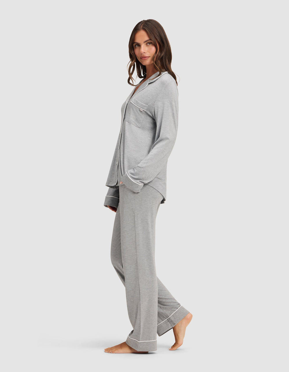 Women's Bamboo Stretch-Knit Long Sleeve Pajama Set TALL - Quahog Bay Bedding