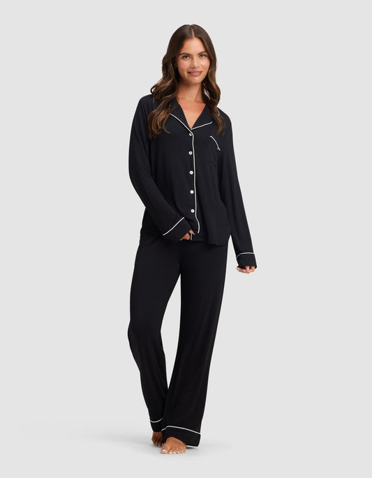 Women's Bamboo Stretch-Knit Long Sleeve Pajama Set TALL - Quahog Bay Bedding