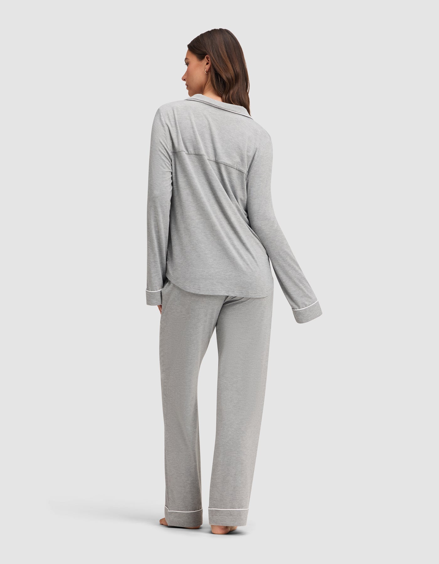 Women's Bamboo Stretch-Knit Long Sleeve Pajama Set TALL - Quahog Bay Bedding