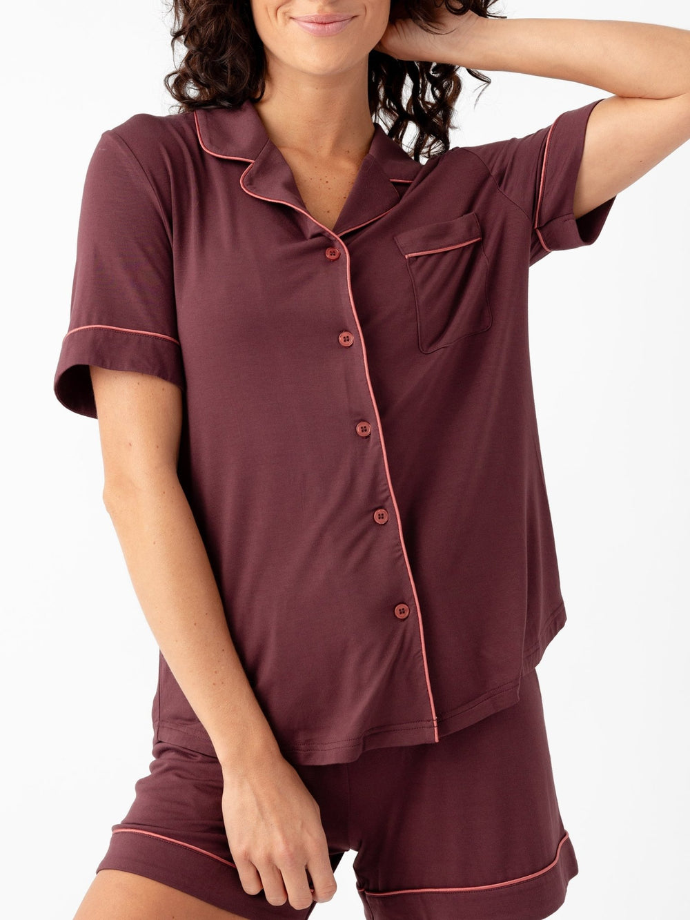 Women's Bamboo Stretch-Knit Short Sleeve Pajama Set - Quahog Bay Bedding