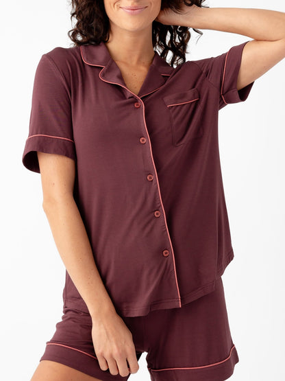 Women's Bamboo Stretch-Knit Short Sleeve Pajama Set - Quahog Bay Bedding