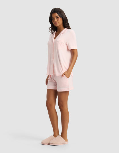 Women's Bamboo Stretch-Knit Short Sleeve Pajama Set - Quahog Bay Bedding