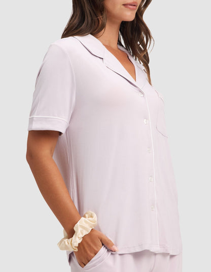 Women's Bamboo Stretch-Knit Short Sleeve Pajama Set - Quahog Bay Bedding