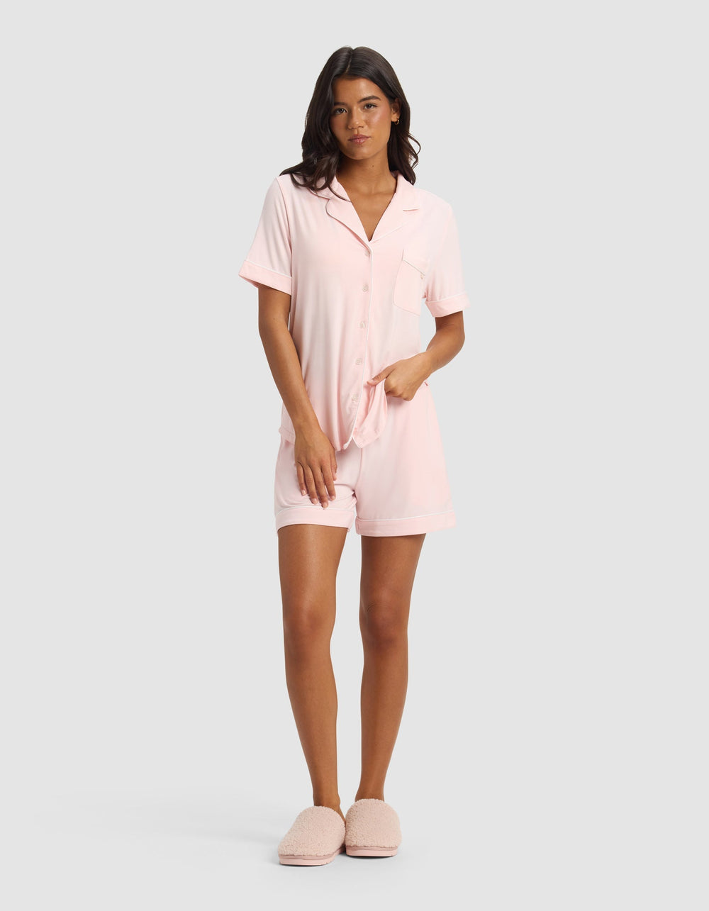Women's Bamboo Stretch-Knit Short Sleeve Pajama Set - Quahog Bay Bedding