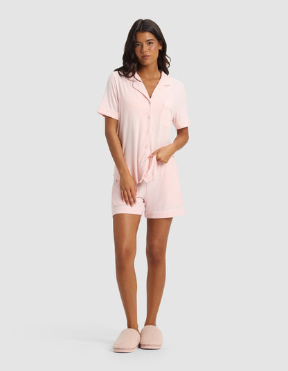 Women's Bamboo Stretch-Knit Short Sleeve Pajama Set - Quahog Bay Bedding