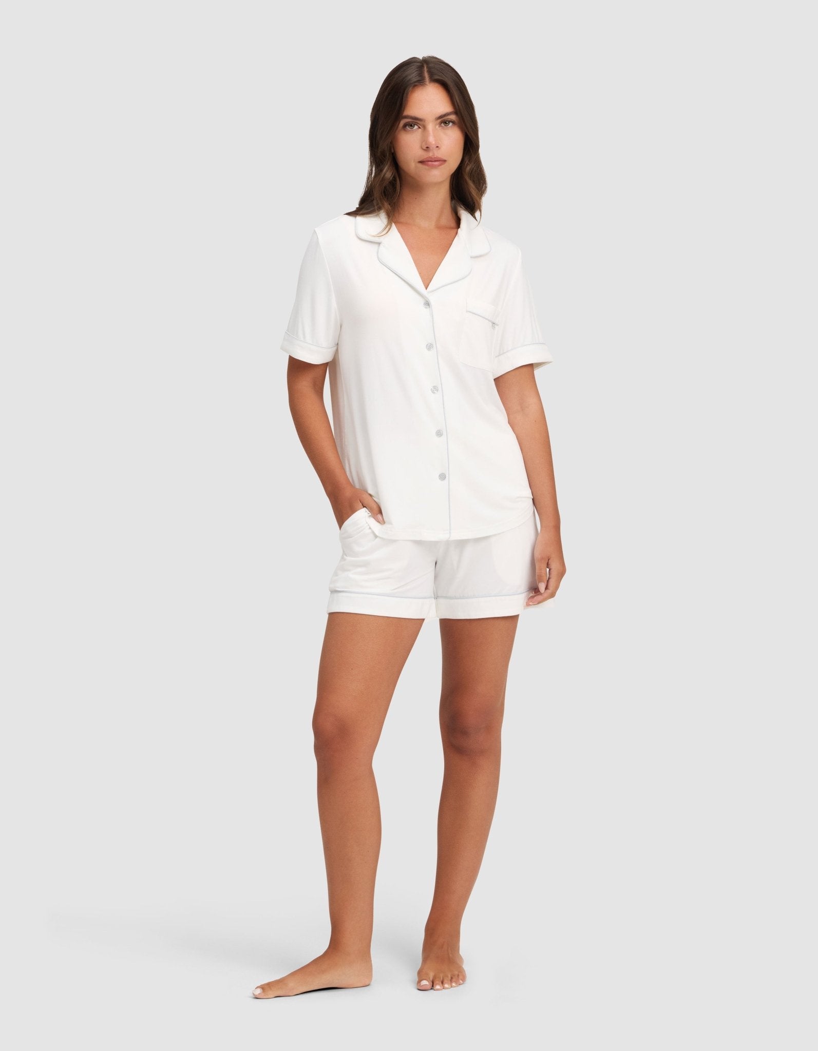 Women's Bamboo Stretch-Knit Short Sleeve Pajama Set - Quahog Bay Bedding