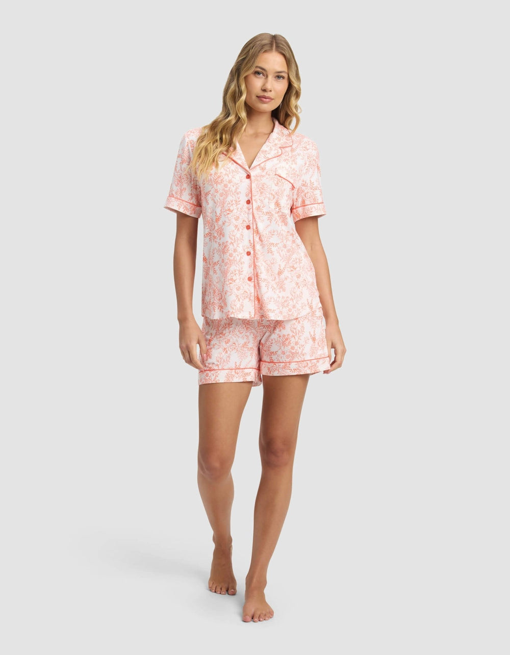 Women's Bamboo Stretch-Knit Short Sleeve Pajama Set - Quahog Bay Bedding