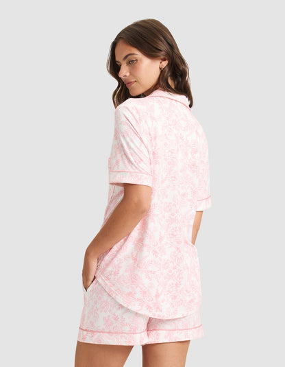 Women's Bamboo Stretch-Knit Short Sleeve Pajama Set - Quahog Bay Bedding