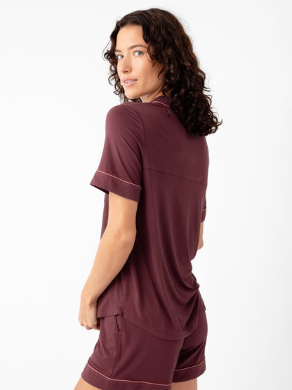 Women's Bamboo Stretch-Knit Short Sleeve Pajama Set - Quahog Bay Bedding