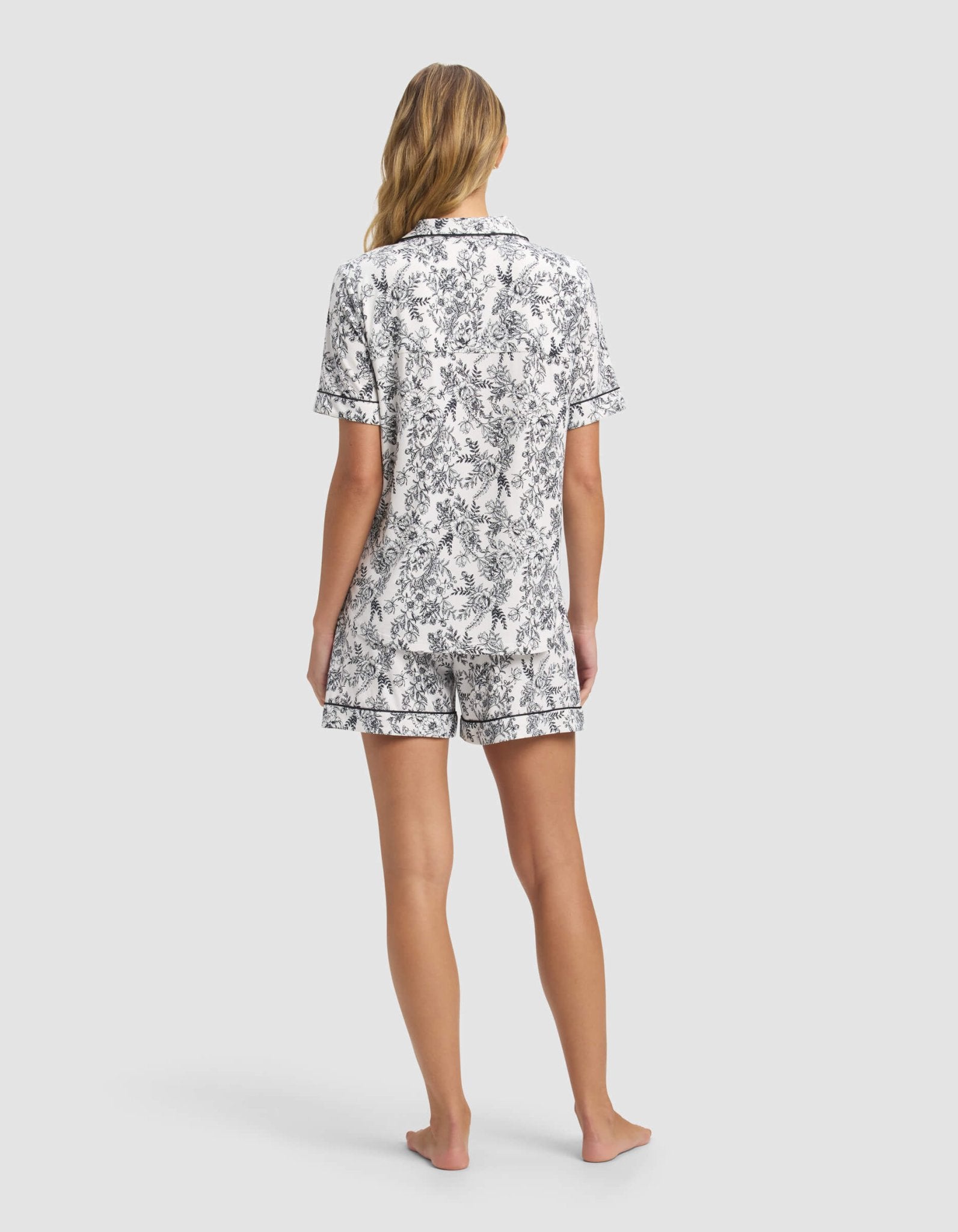 Women's Bamboo Stretch-Knit Short Sleeve Pajama Set - Quahog Bay Bedding