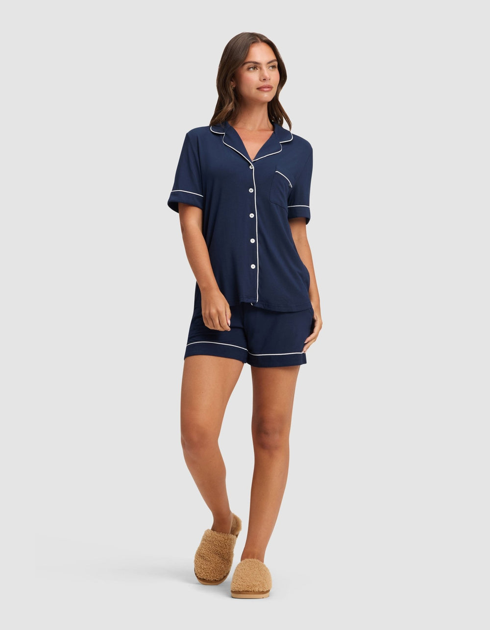 Women's Bamboo Stretch-Knit Short Sleeve Pajama Set - Quahog Bay Bedding