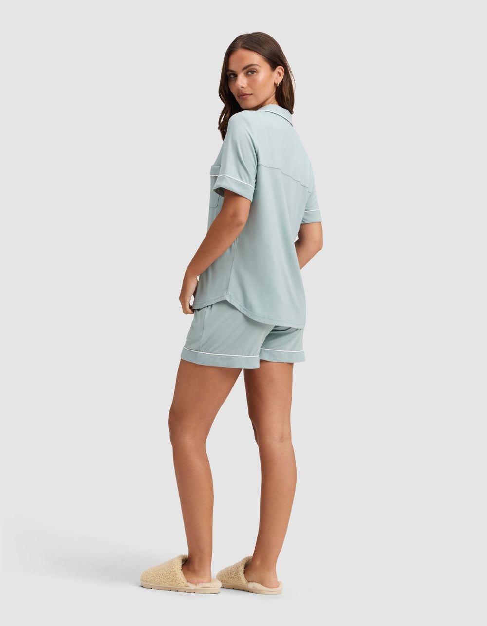 Women's Bamboo Stretch-Knit Short Sleeve Pajama Set - Quahog Bay Bedding