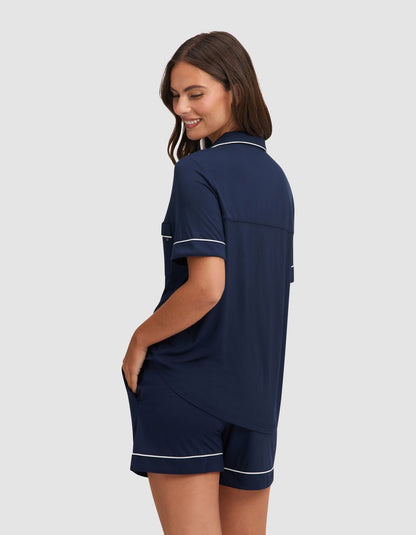 Women's Bamboo Stretch-Knit Short Sleeve Pajama Set - Quahog Bay Bedding