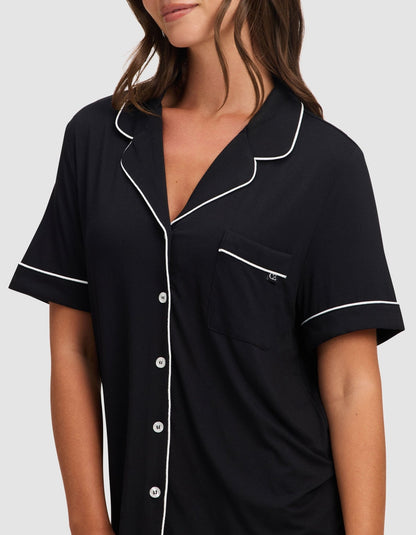 Women's Bamboo Stretch-Knit Short Sleeve Pajama Set - Quahog Bay Bedding