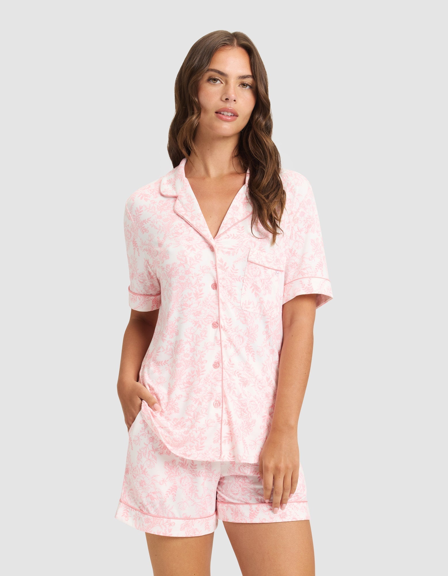 Women's Bamboo Stretch-Knit Short Sleeve Pajama Set - Quahog Bay Bedding