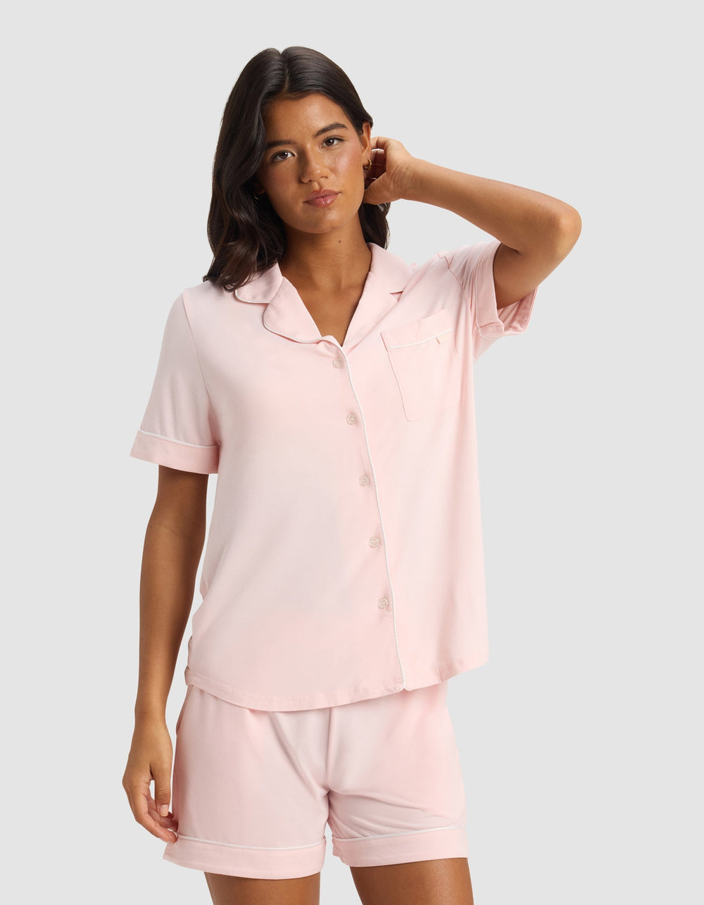 Women's Bamboo Stretch-Knit Short Sleeve Pajama Set - Quahog Bay Bedding