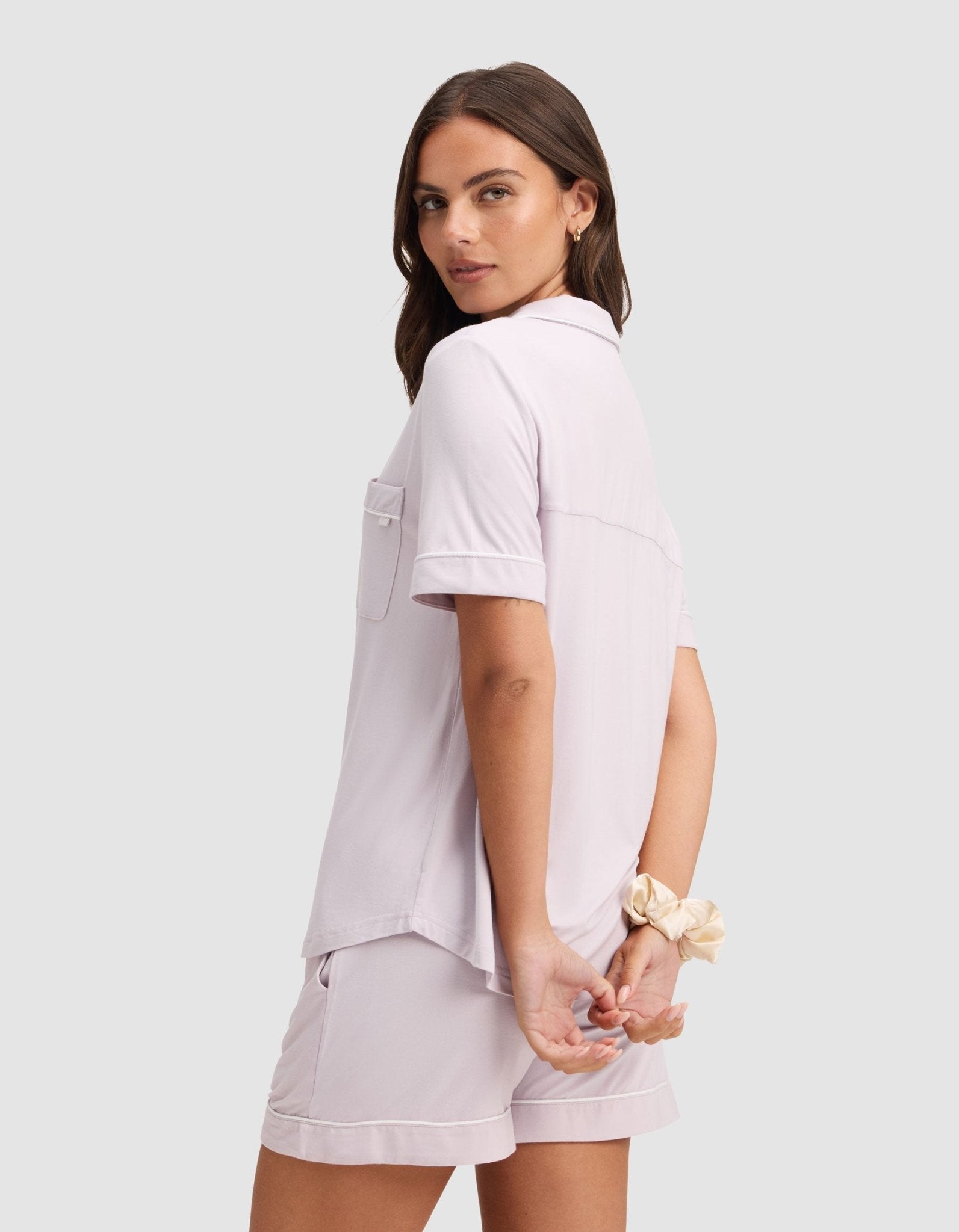Women's Bamboo Stretch-Knit Short Sleeve Pajama Set - Quahog Bay Bedding