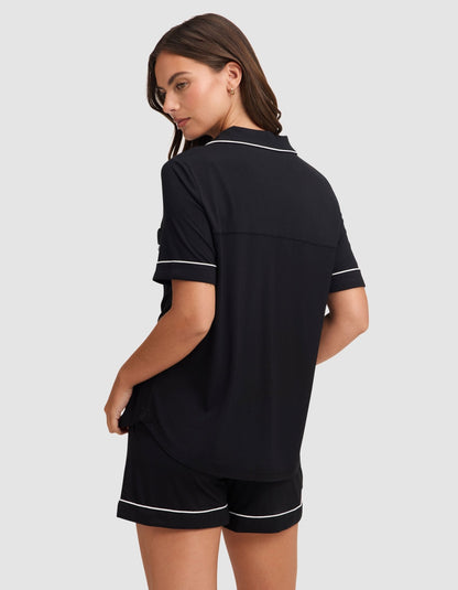 Women's Bamboo Stretch-Knit Short Sleeve Pajama Set - Quahog Bay Bedding
