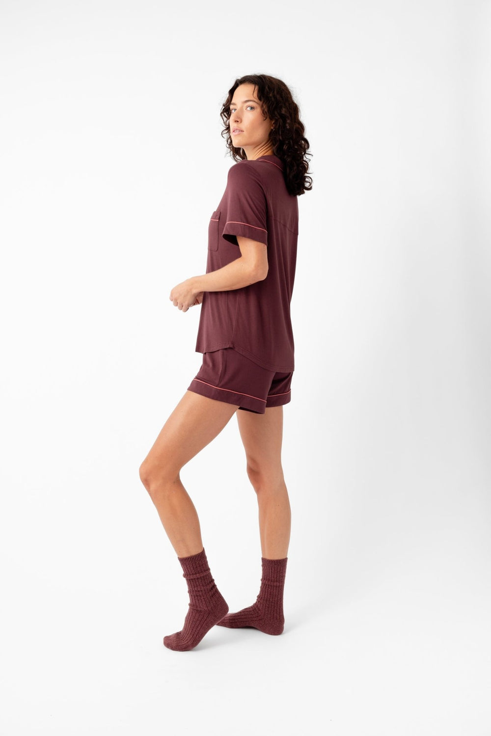 Women's Bamboo Stretch-Knit Short Sleeve Pajama Set - Quahog Bay Bedding
