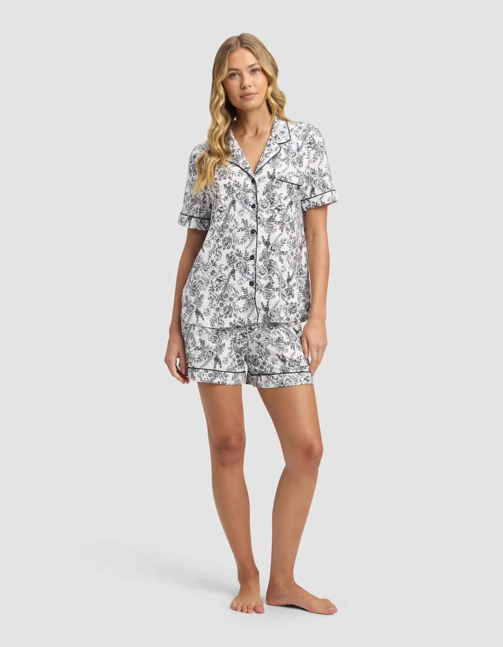 Women's Bamboo Stretch-Knit Short Sleeve Pajama Set - Quahog Bay Bedding