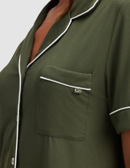 Women's Bamboo Stretch-Knit Short Sleeve Pajama Set - Quahog Bay Bedding