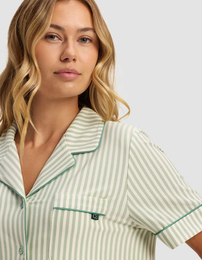 Women's Bamboo Stretch-Knit Short Sleeve Pajama Set - Quahog Bay Bedding