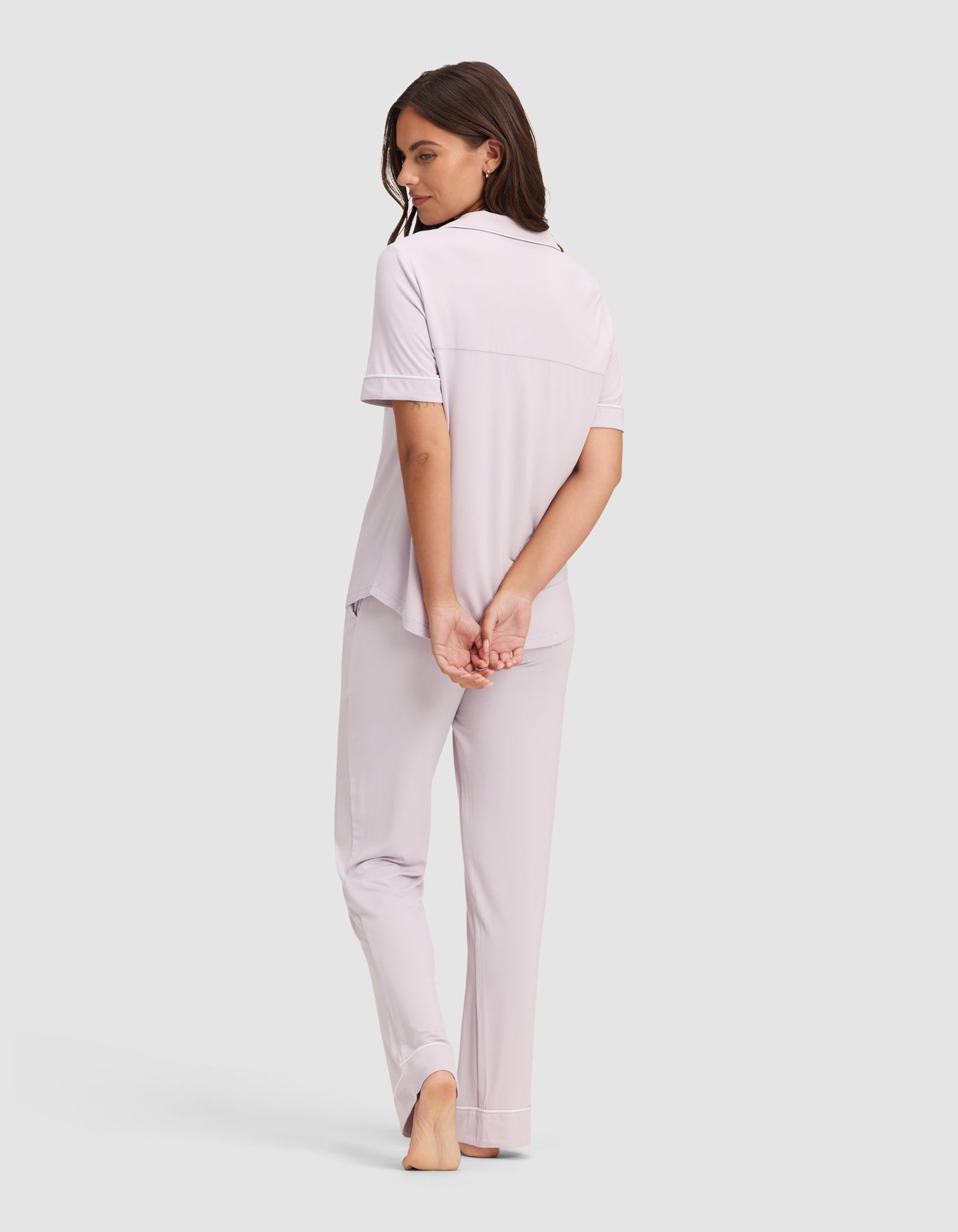Women's Bamboo Stretch-Knit Short Sleeve & Pant Pajama Set - Quahog Bay Bedding