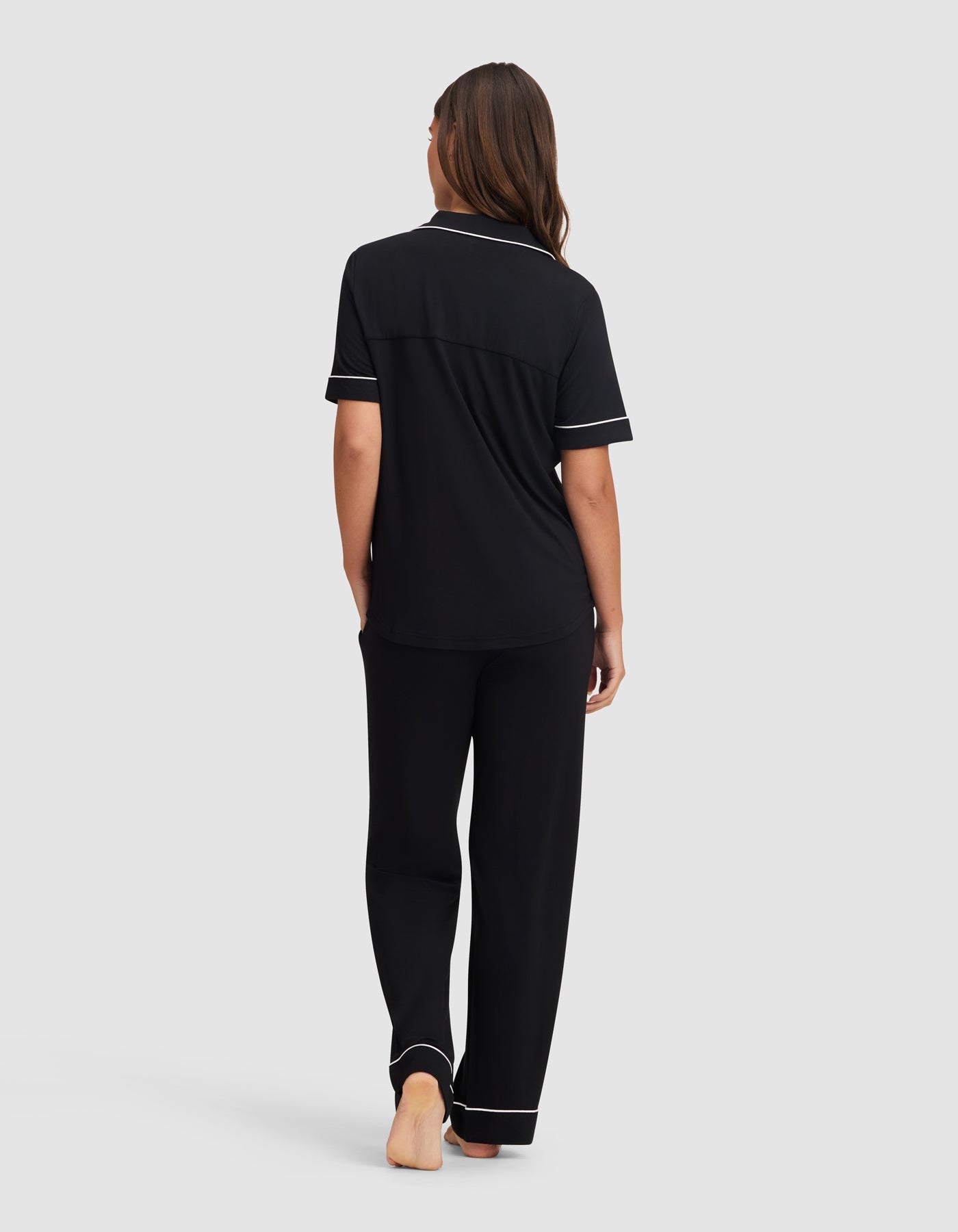 Women's Bamboo Stretch-Knit Short Sleeve & Pant Pajama Set - Quahog Bay Bedding