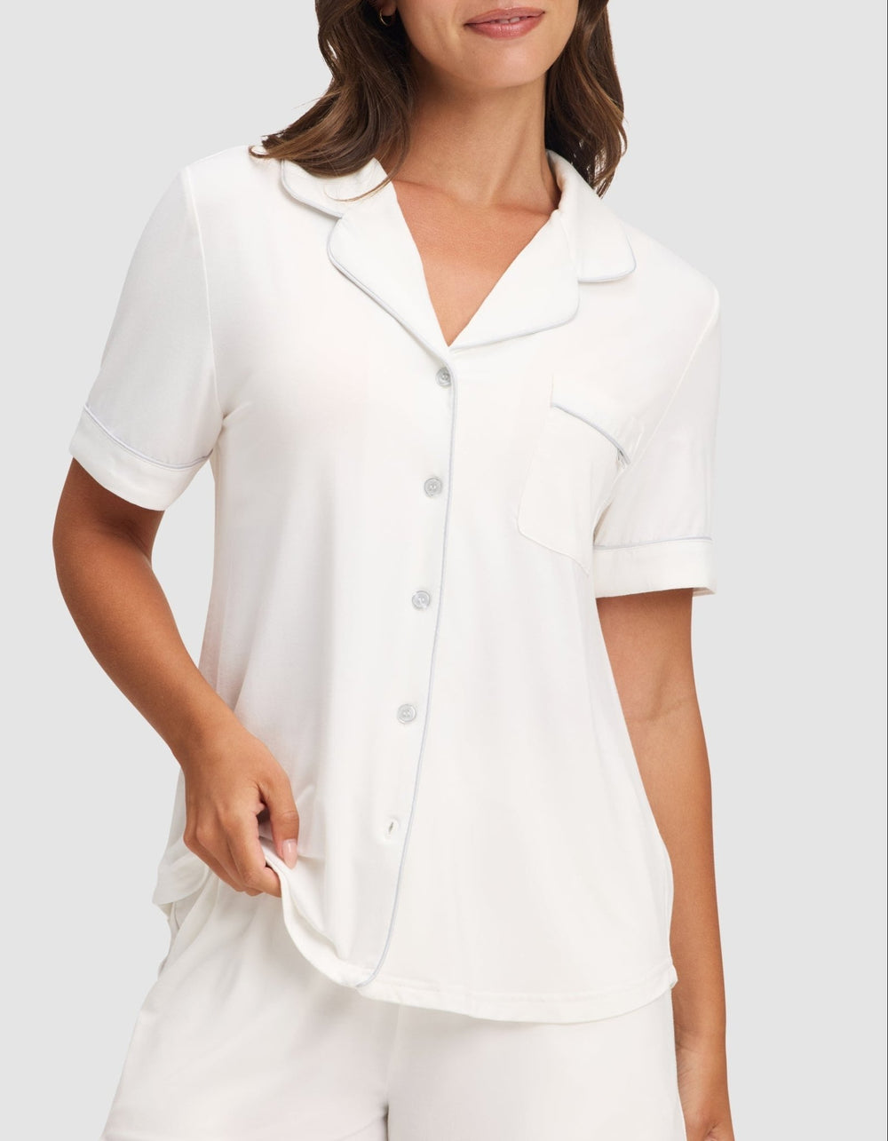 Women's Bamboo Stretch-Knit Short Sleeve & Pant Pajama Set - Quahog Bay Bedding