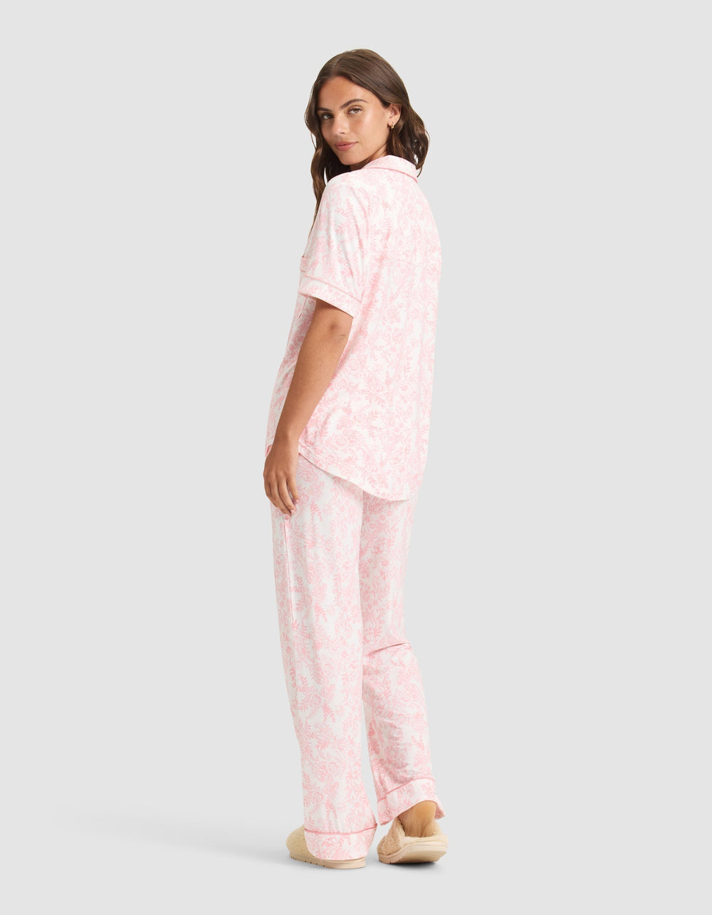 Women's Bamboo Stretch-Knit Short Sleeve & Pant Pajama Set - Quahog Bay Bedding