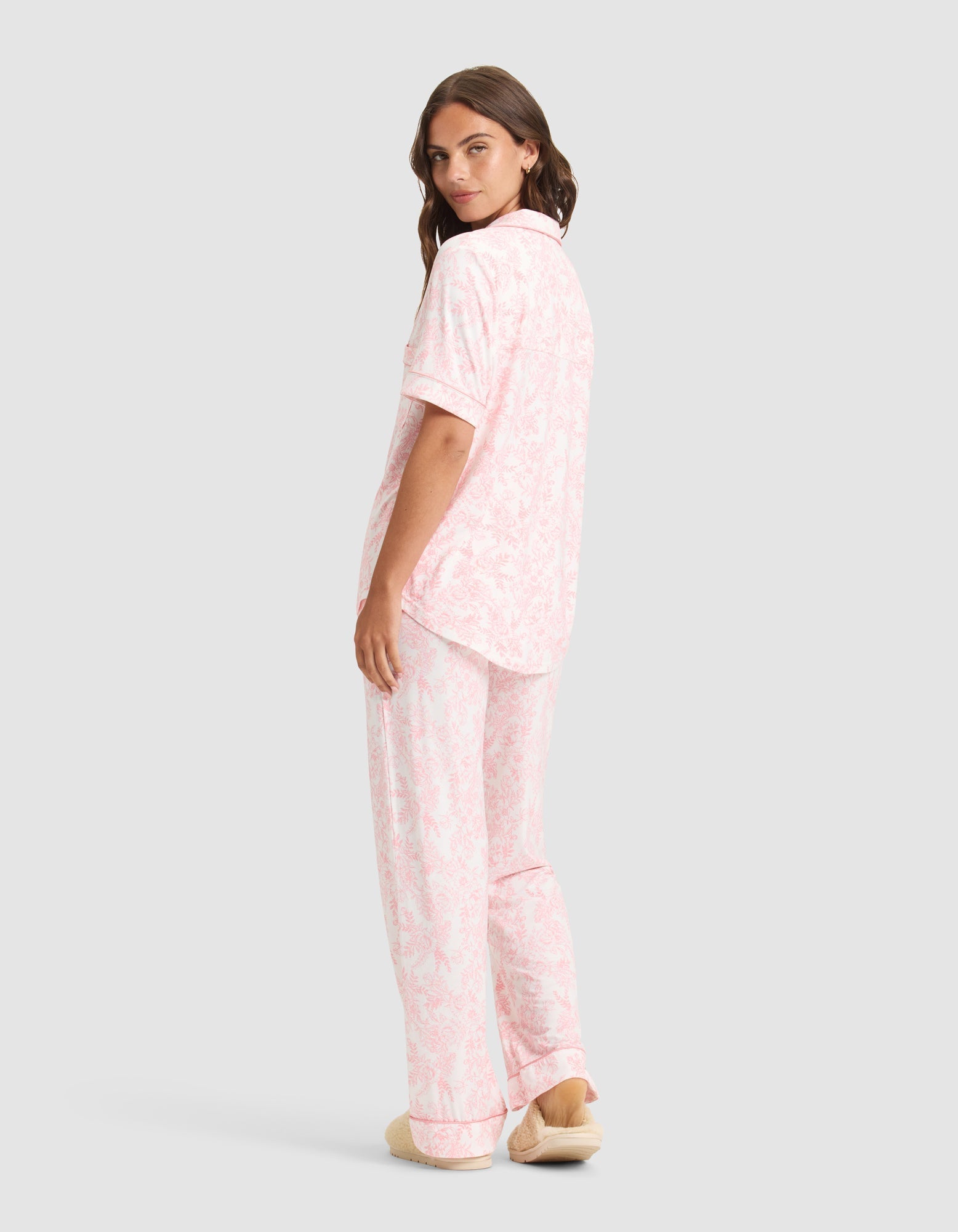 Women's Bamboo Stretch-Knit Short Sleeve & Pant Pajama Set - Quahog Bay Bedding