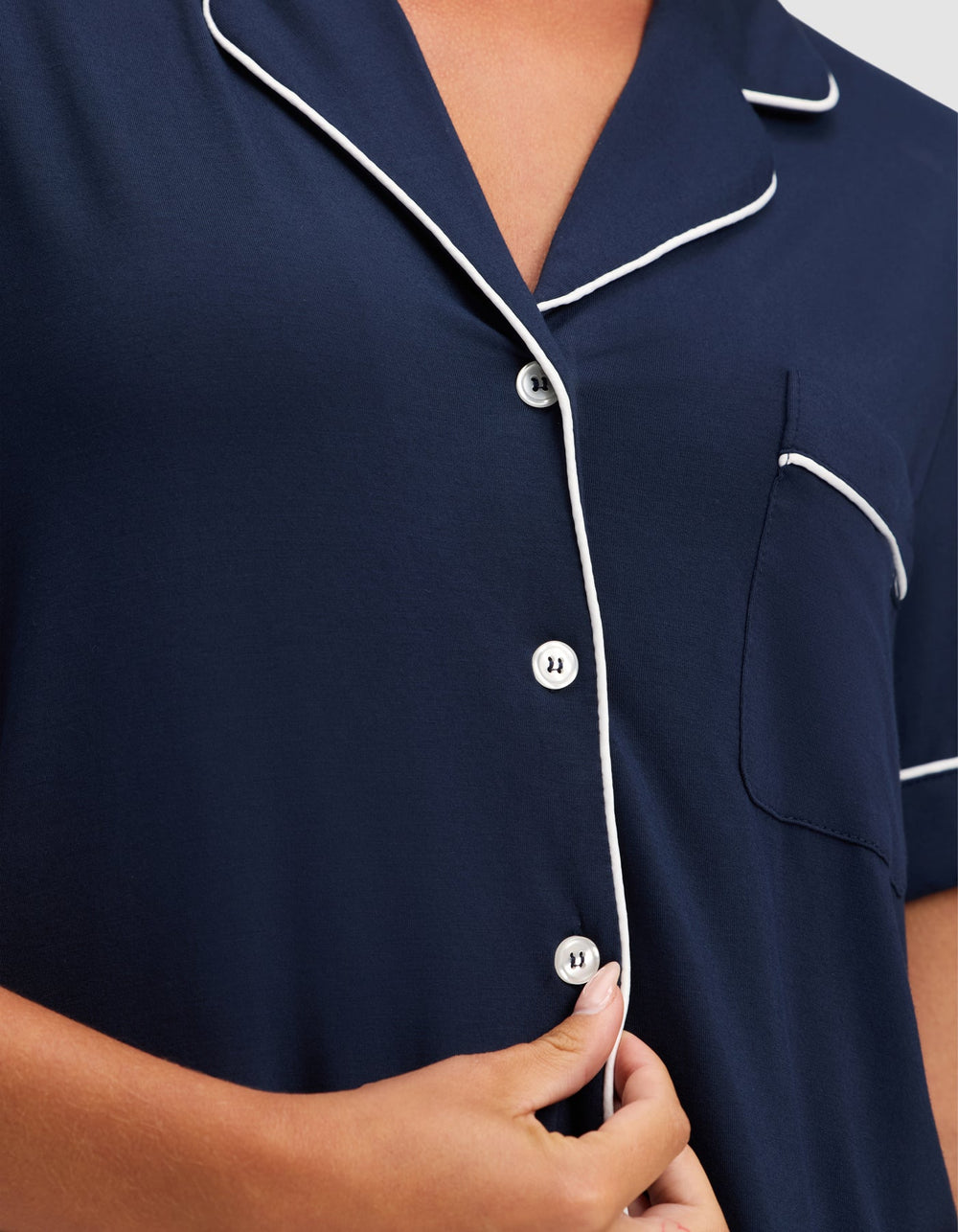 Women's Bamboo Stretch-Knit Short Sleeve & Pant Pajama Set - Quahog Bay Bedding