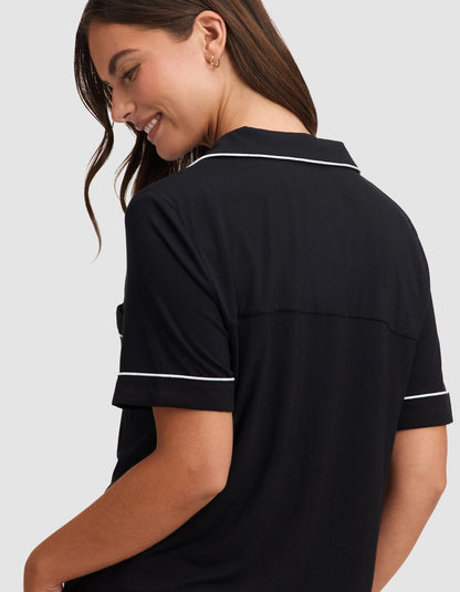Women's Bamboo Stretch-Knit Short Sleeve & Pant Pajama Set - Quahog Bay Bedding