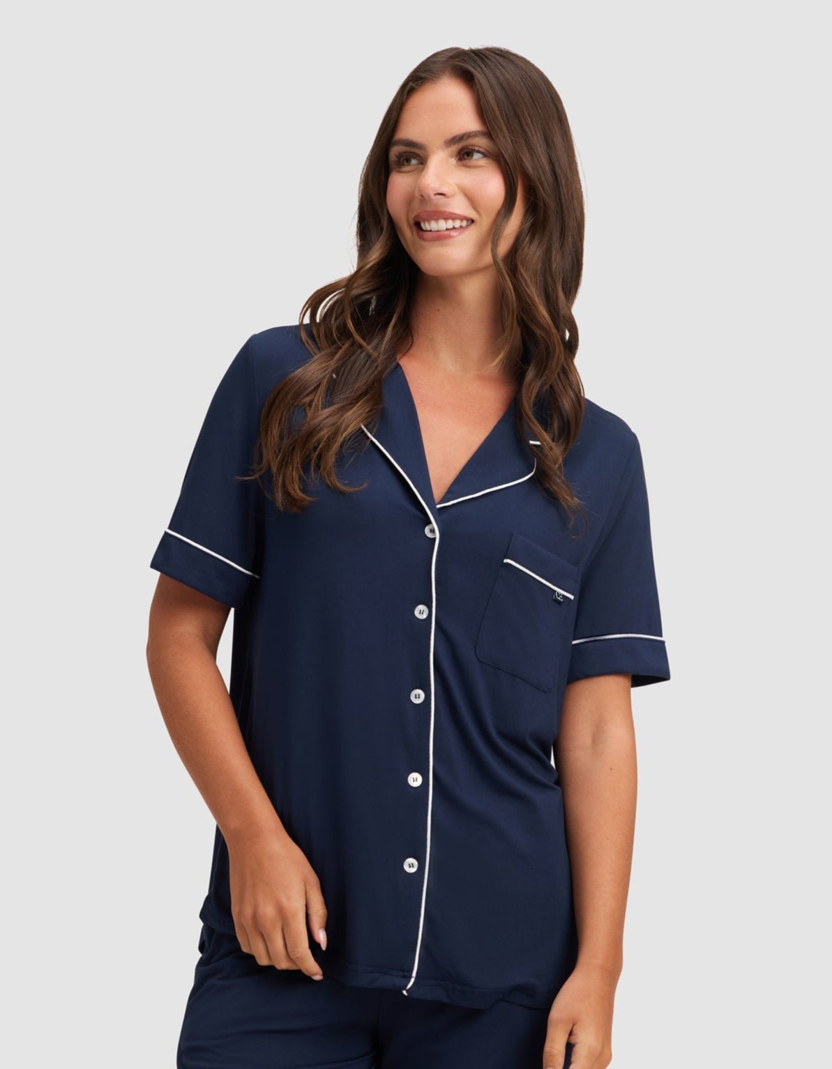 Women's Bamboo Stretch-Knit Short Sleeve & Pant Pajama Set - Quahog Bay Bedding