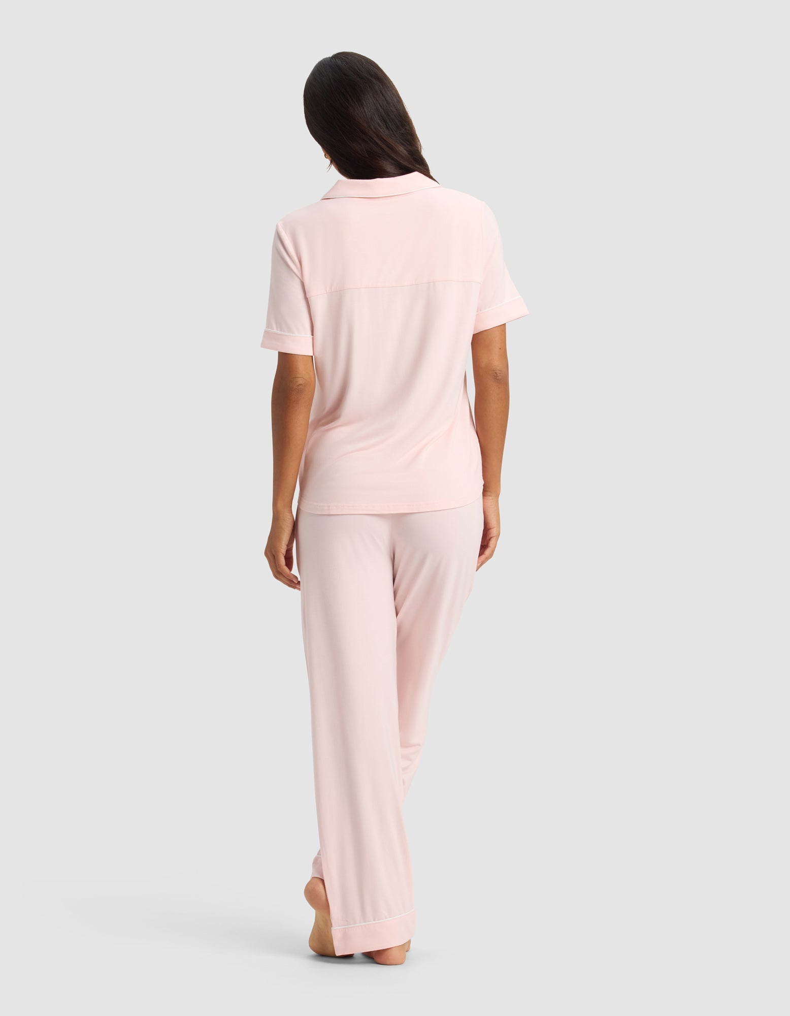 Women's Bamboo Stretch-Knit Short Sleeve & Pant Pajama Set - Quahog Bay Bedding