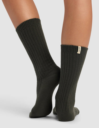 Women's Plush Lounge Calf Sock 3-Pack - Quahog Bay Bedding
